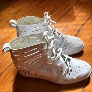 Nike Sky Hi Cut Out Wedge White Sneaker